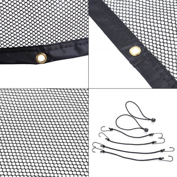 Ecent Bilskydd Nät Pet Net Bil Auto Separation för Hund Katt 115 x 62 cm black