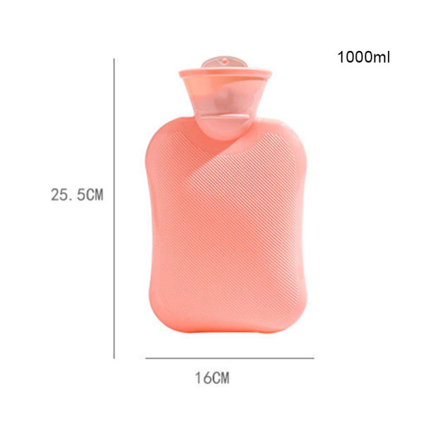 Varmvattenpåse 500/1000 ml Multifunktionsvattenfylld handvärmare Praktisk vintertillbehör Pink 500ml