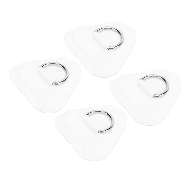 4 stk. D Ring Patch Rustfrit stål D Ring Pad til oppustelig båd Surfbræt Jolle Paddle Board Hvid