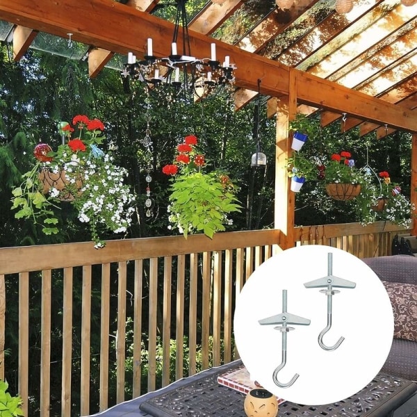 Toggle Wing Krok Bultar Tak Krok Bultar Kolstål Fjäder Gipsskiva för växtfixering Hängare Vägginstallation Hemtak 9*4cm 8st Silver，