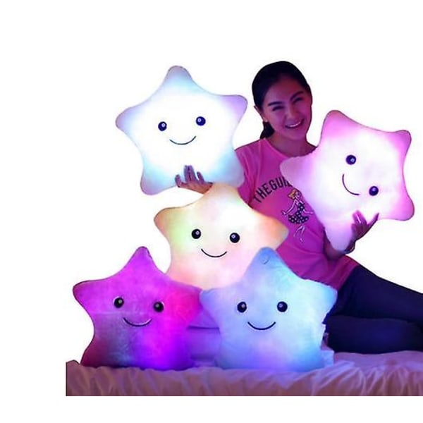 Plysj Led Toy Gaver Stjernepute Glød Stuff Leker Lys Barn Bursdag Jul PURPLE