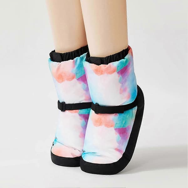 1 par ballet varme sko stilfulde holdbare professionelle polyester bomuld dansesko til vinter[ht] Neon M