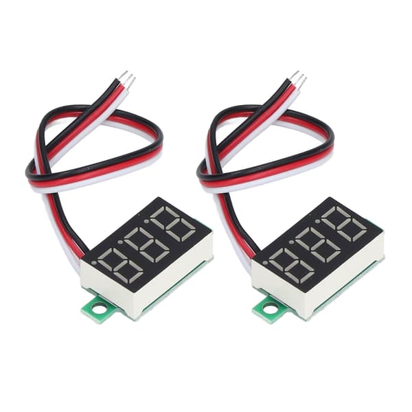 2. Digital Voltmeter 3 Ledninger 0,36 Tommer Grøn LED-skærm DC 0,00V til 30,0V
