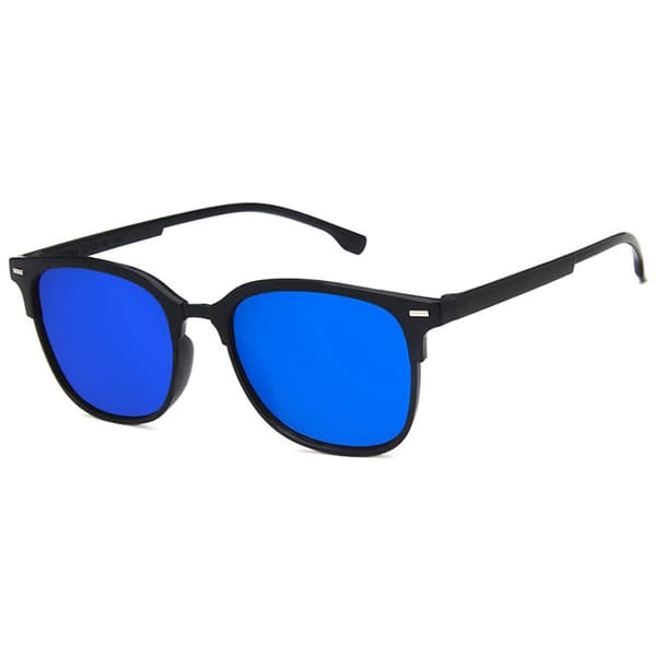 [HT]Sorte Clubmaster solbriller Blåt glas + senilsnor sort black