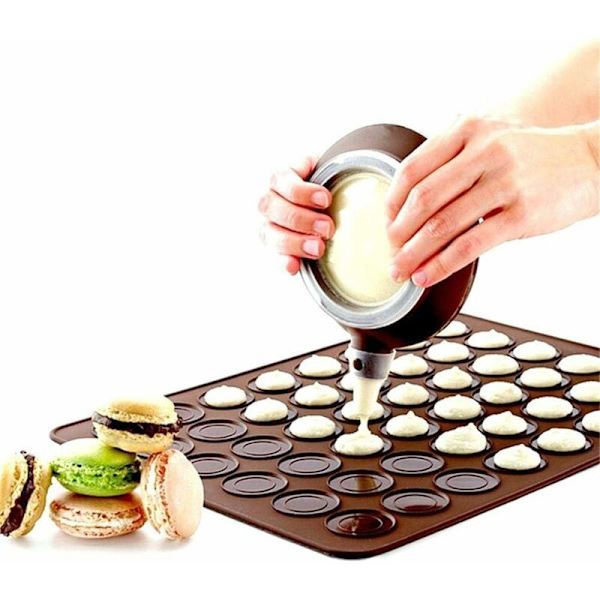 Suuri macaronmatto 3 kpl suklaa- ja keksimacaron-matto 48 macaronille, täydellinen kotikäyttöön