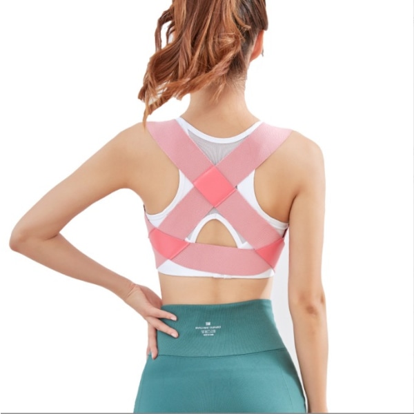 Ryggkorrigeringsbelte, bryst og skuldre, ryggkorreksjonsbelte, rosa (M)