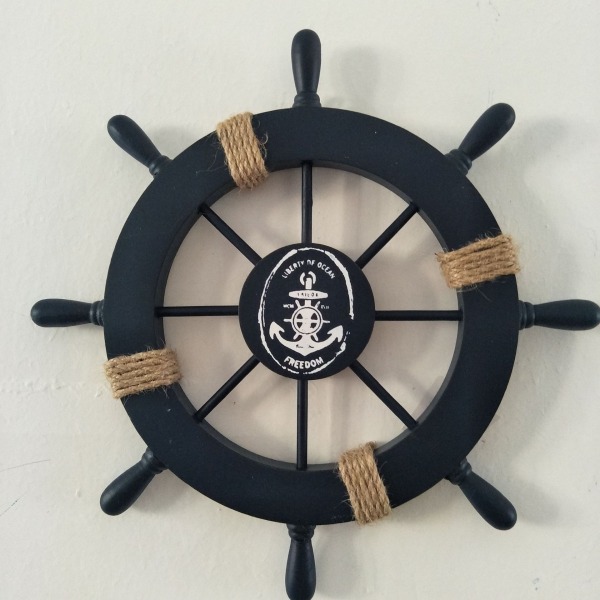 Marine ror vegghengende 28 cm dekorativt anheng (mørk blå)
