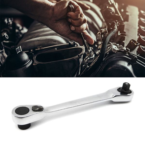 Gränsöverskridande operationsexpert: 1/4\" 72-tandad snabbkoppling dubbelhuvud hylsnyckel med bitsdrivrarkombination