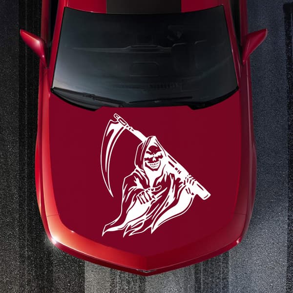 Grim Reaper Scythe Bilsticker Universal Klæbesticker Bilsticker Dekorativ Sticker