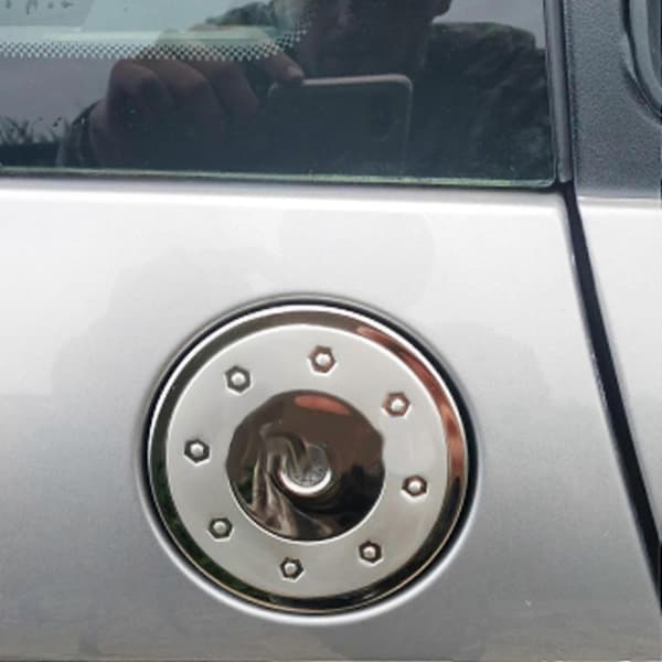 [HT]Bil styling Bränsletanklock Gasbox Tillbehör för 206 207 C2 Modeller silver