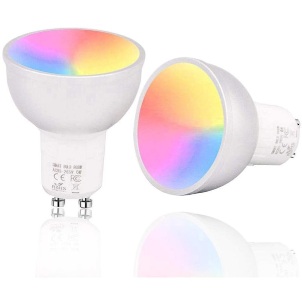 2st, RGB+WGU110, smart glödlampskopp, wifi-fjärrkontroll för mobiltelefon