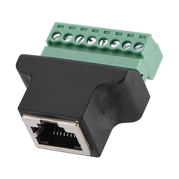 RJ45-naarasovitin 8-nastainen ruuviliittimellä DVR:n Ethernet-liitäntää varten