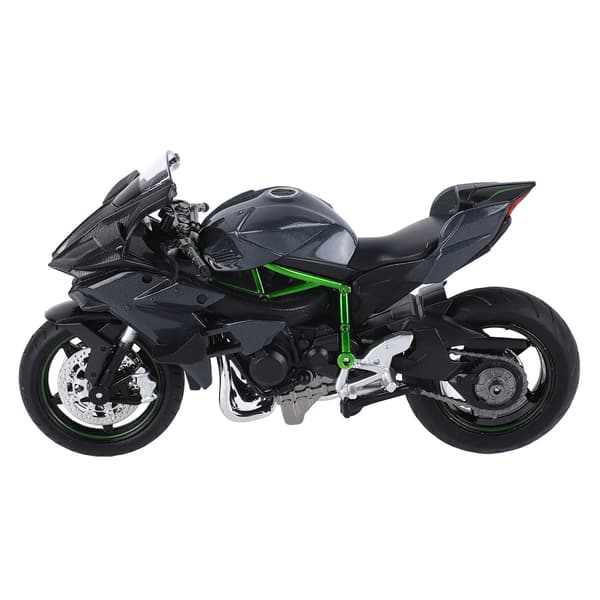 1:12 Skalamodel Motorcykel med Lys og Lyd Simuleret Motorcykelmodel Børnelegetøj Sort