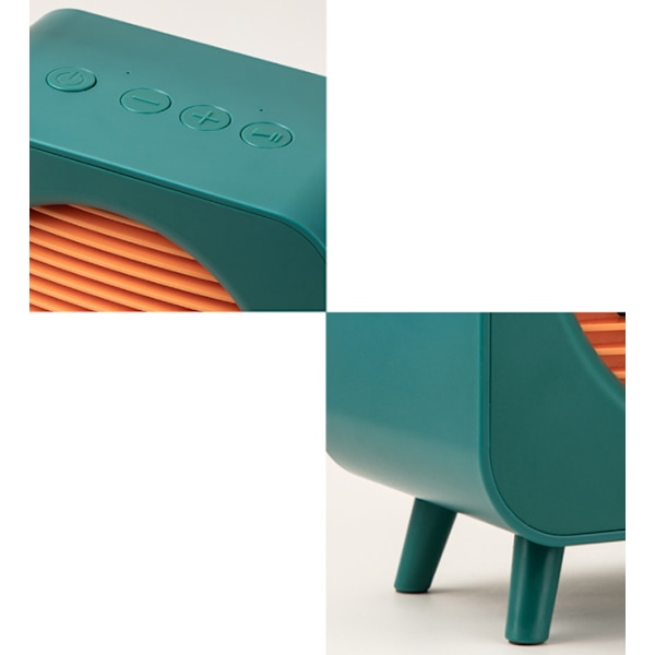 Enkel och snygg bärbar högtalare, retro bluetooth högtalare, liten bärbar bilhem (blå),