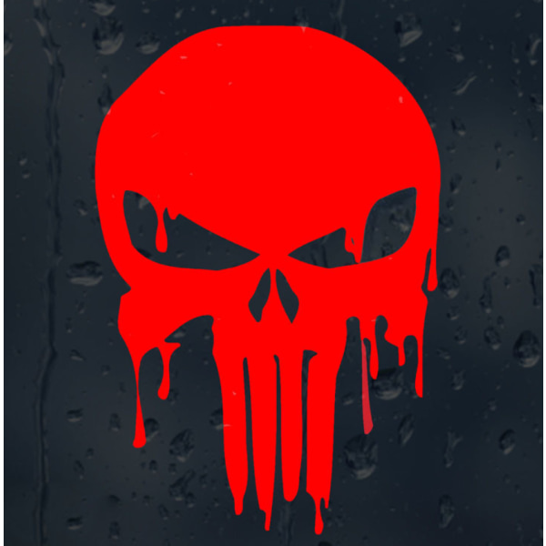 Creative Bleeding Skull Scratch Stickers Morsomme bilklistremerker BLOODY Skull Reflekterende bilklistremerker (røde)
