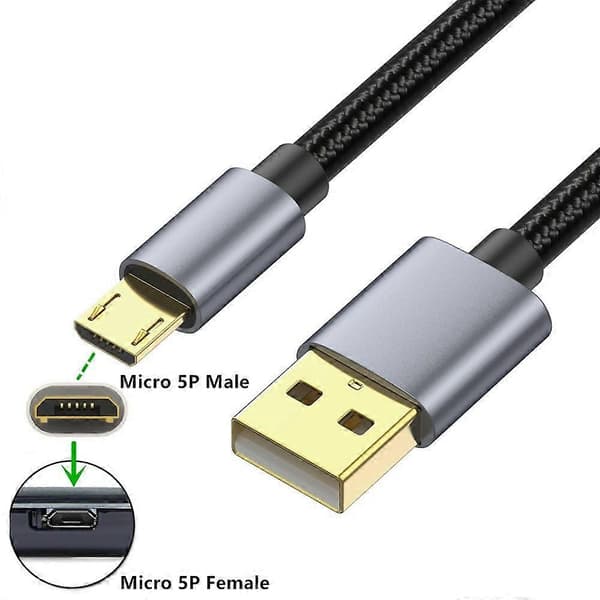 3m 480Mbps USB A - Micro lataus- ja synkronointi-USB-kaapeli Samsung Galaxy J7 S7 S6 Kindle Fire HD -tabletille