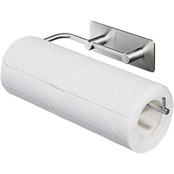 Køkkenrulleholder Toiletrulleholder Papirrulleholder Vægmonteret toiletrulleholder til badeværelse Køkken WC Selvklæbende Ingen boring