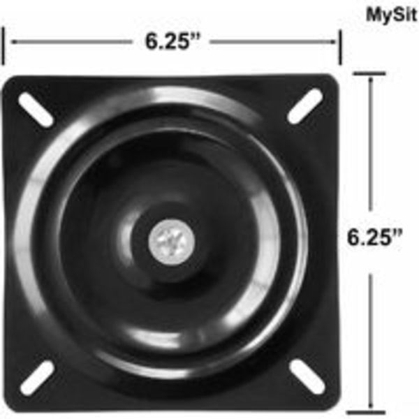 Utskifting av svingplate for 6,25" kraftig barkrakk, firkantet svingmekanisme for hvilestol eller møbler - Kulelager svingbart båtsete