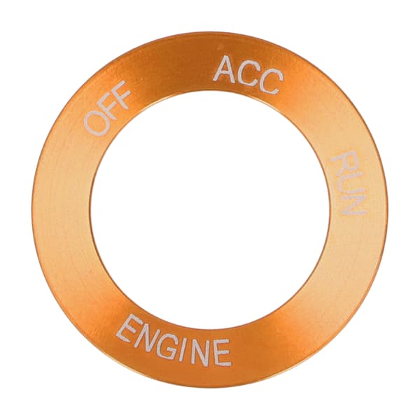 Motor Start Stop Switch Ring i Aluminiumlegering, Rustfri Udskiftning til Dodge Challenger 2010 2021 Orange
