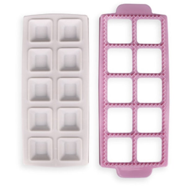 Italiensk dumpling form 10PC firkantet italiensk husholdnings dumpling skin skimmel dumpling artefakt wonton form