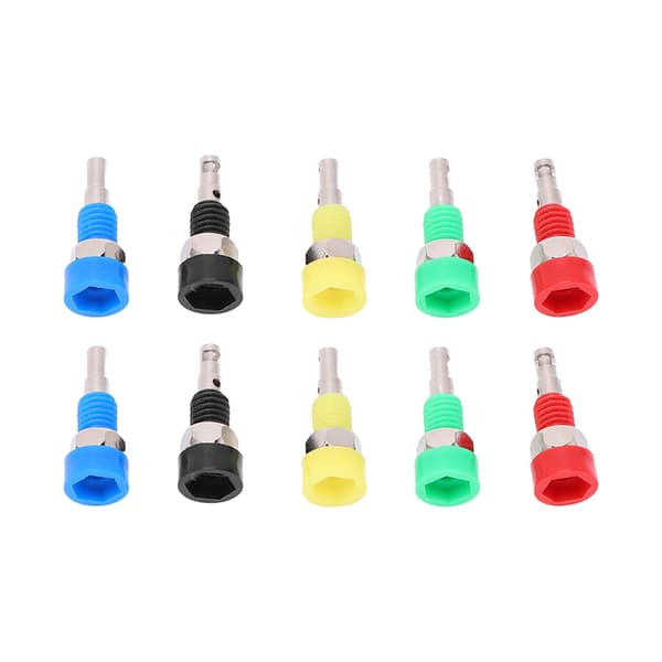 Mini Bindningsstolpe för Elektroniska Instrument 10st 2mm Banankontakt Paneladapter