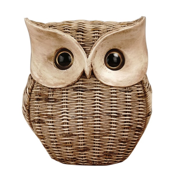 Gårdhegn pastoral rattan ugle harpiks kunsthåndværk ornamenter hjem gode ting stue dyr simulering kreativ soveværelse dekoration,