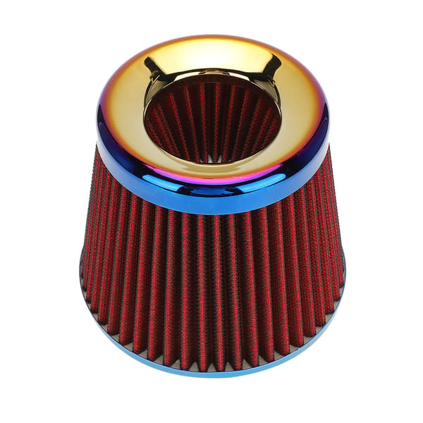 76 mm 2,99 tommer Modificeret Legering Svampehoved Luftfilter Rød