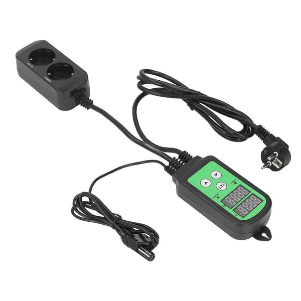 1500W Fugtighedsregulator Forudkablet Digital Fugtighedsregulator Dobbelt LED-display Befugter Affugter til Drivhus