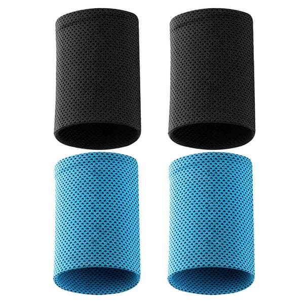 Kylande handledsband Solskydd Handledsskydd Utomhusaktiviteter Svart 2 par