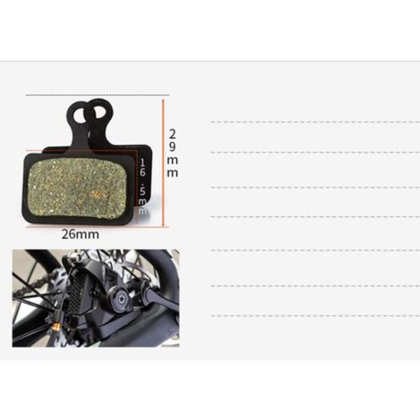 Cykel Skivbromsbelägg, Cykel Semi-Metallic Bromsbelägg för Shimano: M9020 M9000 M987 M985 M7100 M70OO M675 M666 M6000