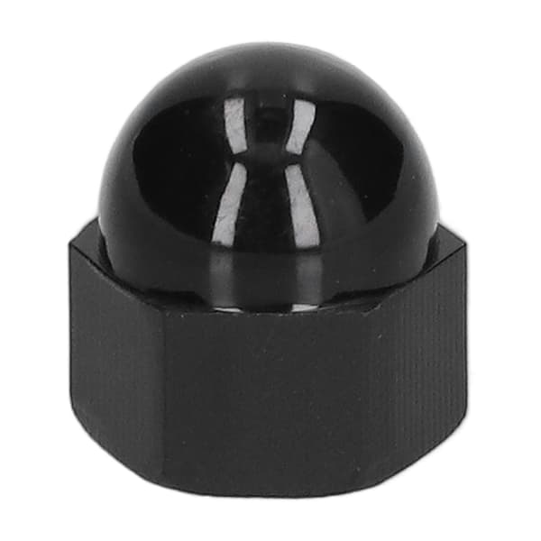 Sorte plastikhætter sekskantmøtrik 10-pak M10 industriel hardware