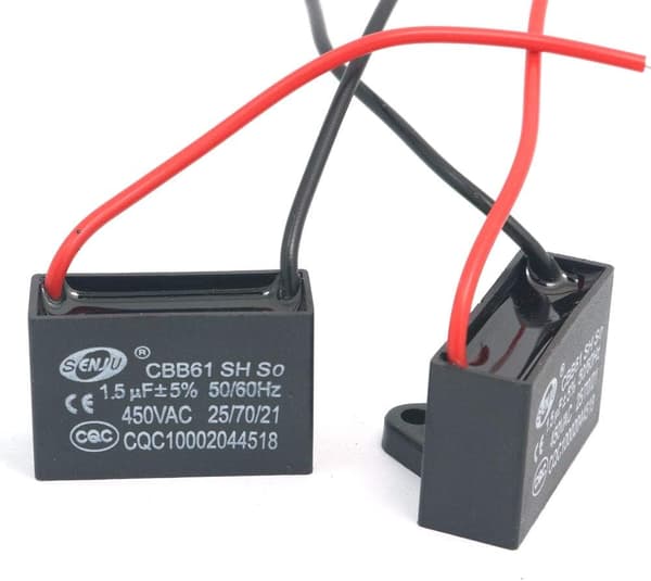2 stk CBB61 1,5uF 450V AC 50/60Hz viftemotorkondensator[ht]