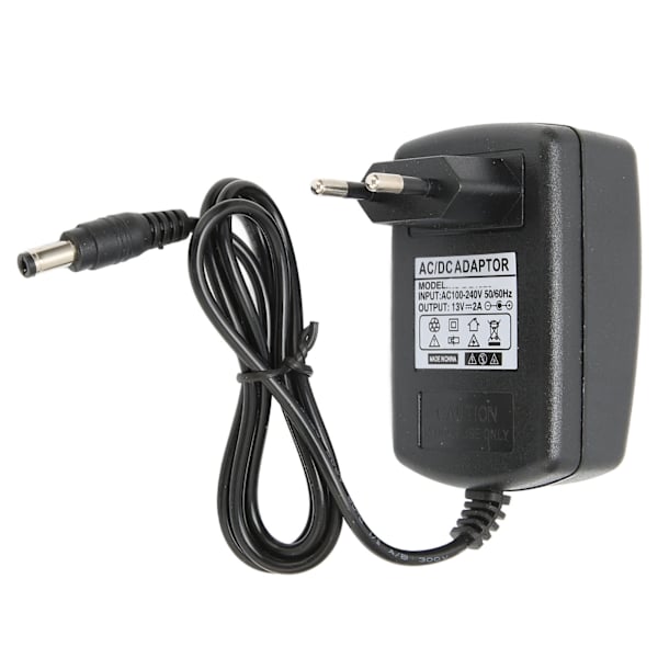 Strømforsyning Lader 13V 2A Stabil Sikker Plug and Play Strømforsyning Adapter for Hjem Biler Hoteller Klubber 100‑240V EU Plugg