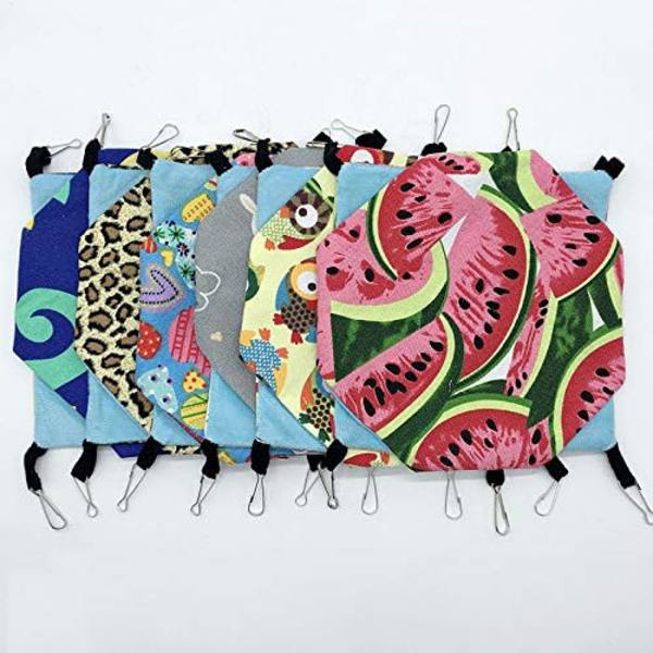 Lemmikkien riippumatot Riippusänky Nest Double Layer Canvas Riippumatto Hamsteri Chinchilla Ferret Riippumatto, Print, 20cmx20cm,