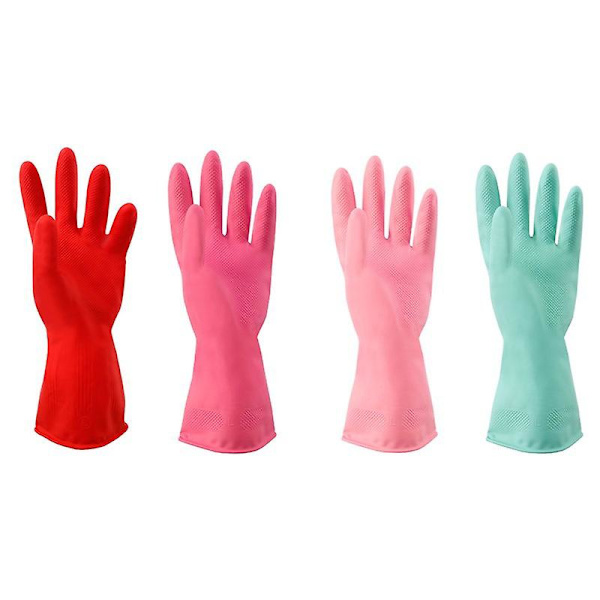2 Pack Latex Cropped Housework hansker Vanntette og slitesterke Big red