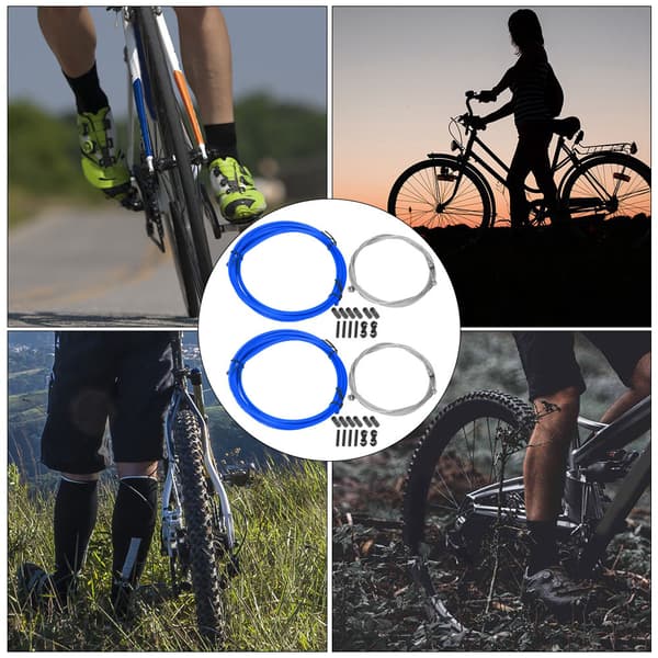 Blå Cykel Gearkabel Wire Hus Shifter Sæt Tilbehør