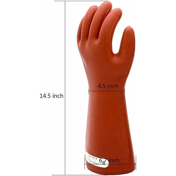 Elektrikerhandsker Højspændingsgummiisolerende handsker 12KV tykke holdbare isolerende beskyttelseshandsker