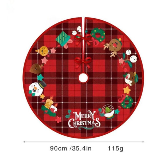 6st 90 cm julgranskjol Julgranskjol för julfest Trädmattdekorationer