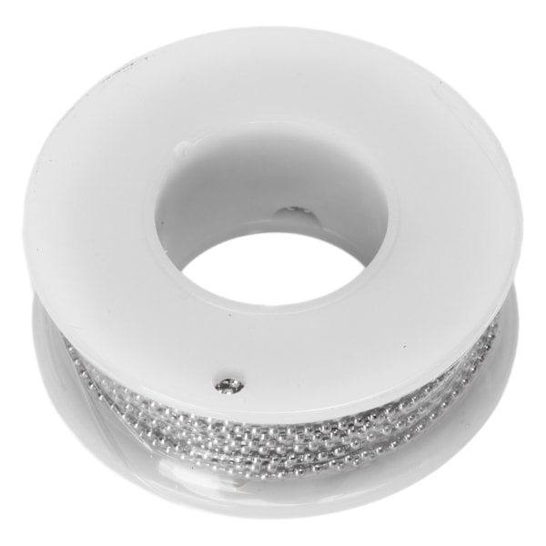 Klippbar kulkedja i rostfritt 304-stål - Silver Bead Chain med spänne för DIY-halsbandstillverkning - Perfekt för gränsöverskridande operationer