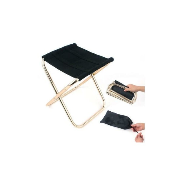 Udendørs foldeskammel lille bærbar stol Mazar (guld),