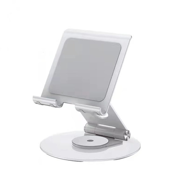 Tablettställ av aluminiumlegering Universal för mobiltelefoner Vinkel Justerbar 360° rotation för 4-13 tums mobilplatta Black