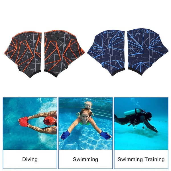 Aquatic Simträningshandskar Med Simhud Fingerlösa Vattenresistenta