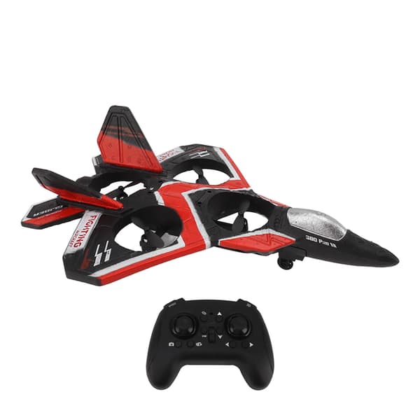 Tehokas RC-dronelelu lapsille, 2 akulla, punainen