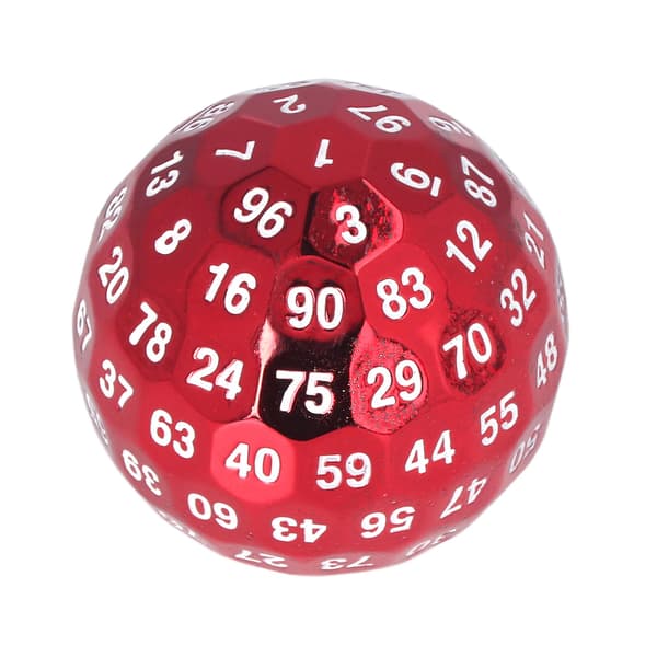 Polyhedral tärning i metall 100 sidor Tung Ljus färg Rollspel Polyhedral tärning Röd