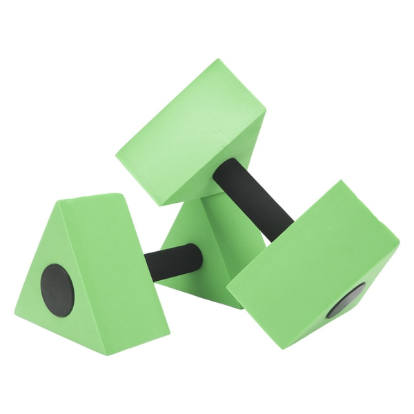 EVA vannflytende manual trekantet svømmebasseng treningshjelpemidler (gressgrønt par)
