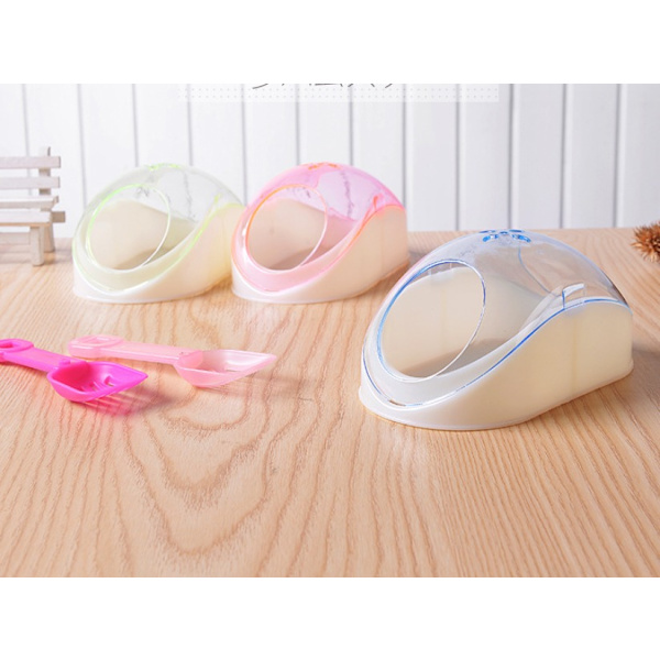 Plast Hamster Pet Bath Basin Pet Bath House Hamster Toalett Sand Bath Pet Sand Basin (tilfeldig farge)
