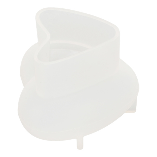 Silikoneform Hjerteformet Æske Knap DIY Aromaterapi Lys Krystal Epoxy Resin Form