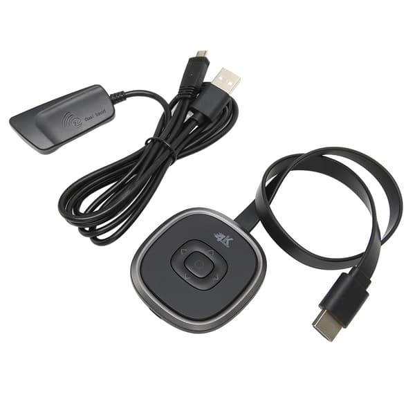 Trådløs WiFi Screen Dongle til Projektorer og Skærme 4K 24G 5G Zero Delay 5V 2A Sort
