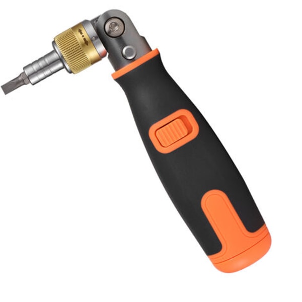 6,23 mm multifunksjonell skralleskrutrekker med 10 bits reparasjonssett svart+oransje