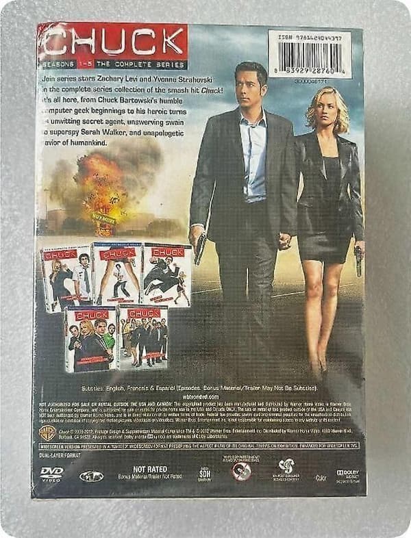 Chuck: The Complete Series sesong 1-5 (DVD, 2012, 23-disk sett)
